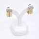 Caravanas En Oro 18K De 3 Tonos Con Brillantes Caravanas En Oro 18K De 3 Tonos Con Brillantes