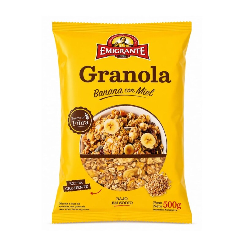 GRANOLA BANANA CON MIEL 500G GRANOLA BANANA CON MIEL 500G