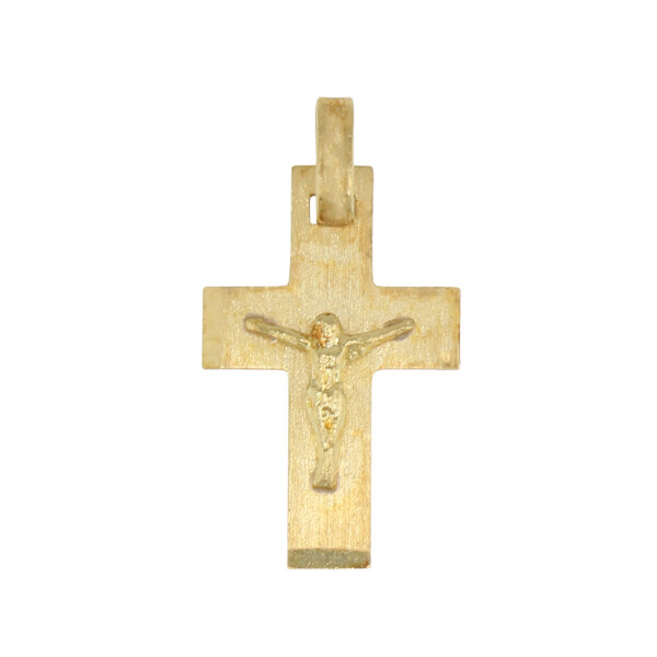 Cruz Biselada con Cristo de oro amarillo 18k Cruz Biselada con Cristo de oro amarillo 18k