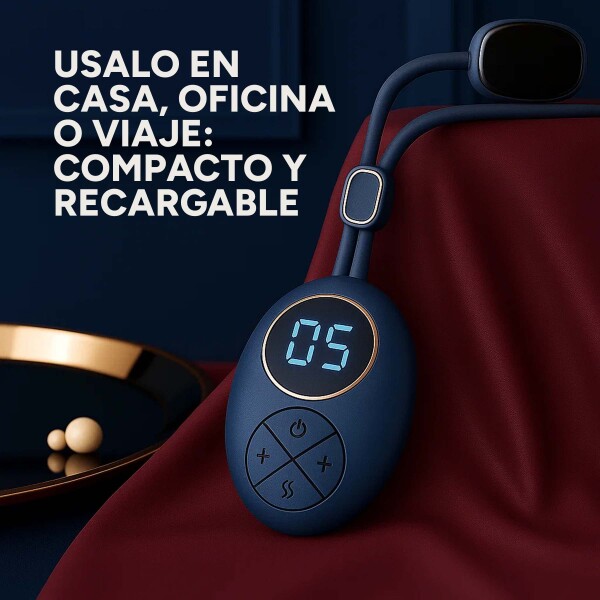 Masajeador de Cuello Colgante Eléctrico con Calor 5 Modos COLOR AZUL