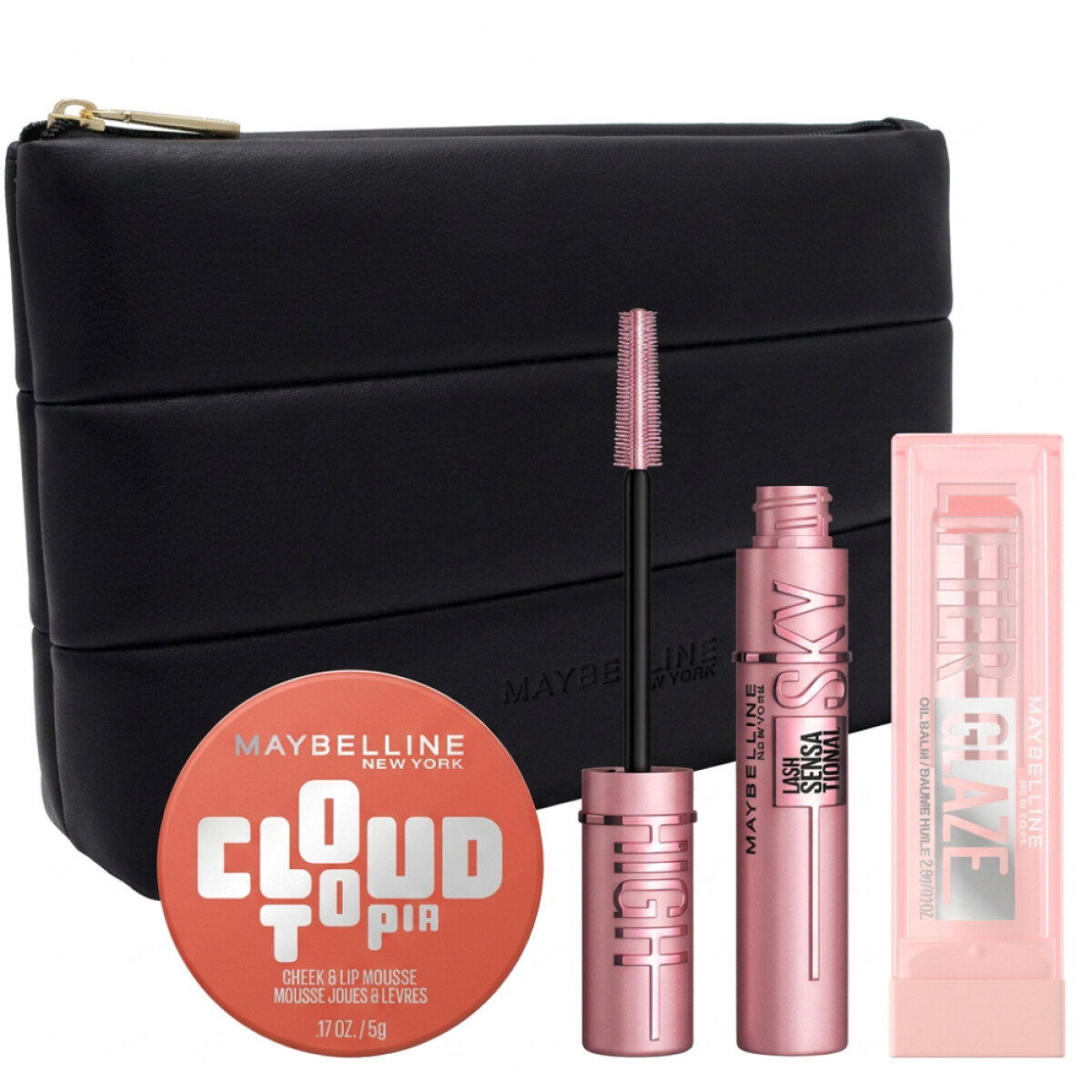 Pack Maybelline Rubor Cloudtopia Toasted Sky + Sky High + Labial Lifter Glaze Caramel Glow 