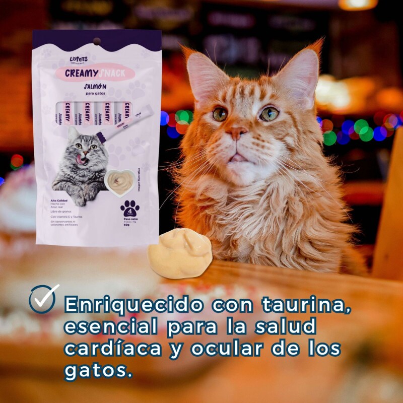 PURÉ LOPETS CREAMY SNACK GATO SALMON 60 GRS PURÉ LOPETS CREAMY SNACK GATO SALMON 60 GRS