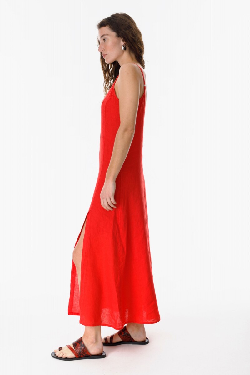 Vestido Oliva Rojo