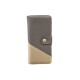 Billetera de dama larga combinada Suela con beige