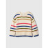 24/7 BOXY CREW SWTR WHITE MULTI STRIPE