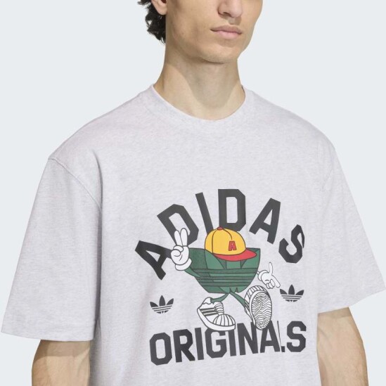 Remera Adidas Trifolio Series Character Gris