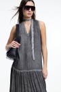 VESTIDO HALTER Gris
