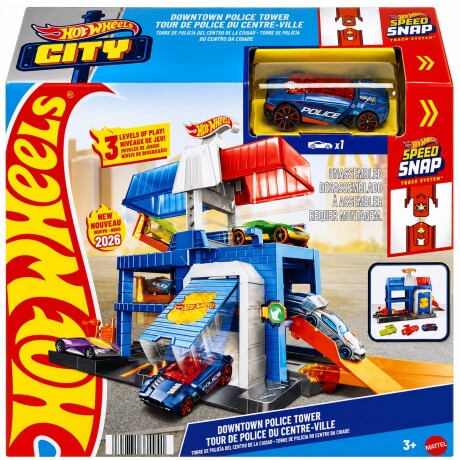 Pista Hot Wheels City Torre de Policía con Auto 001