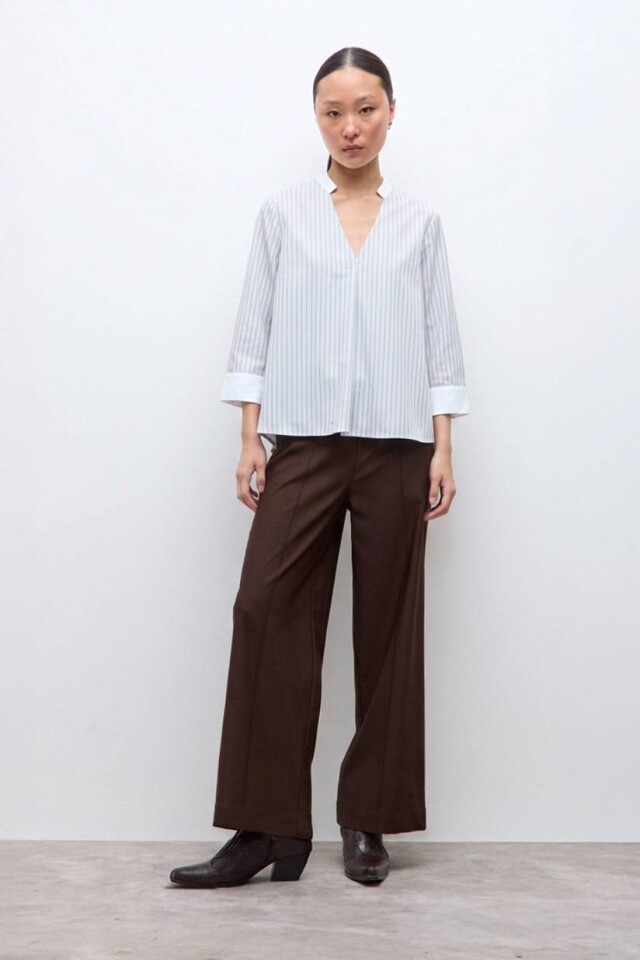 Blusa rayada beige