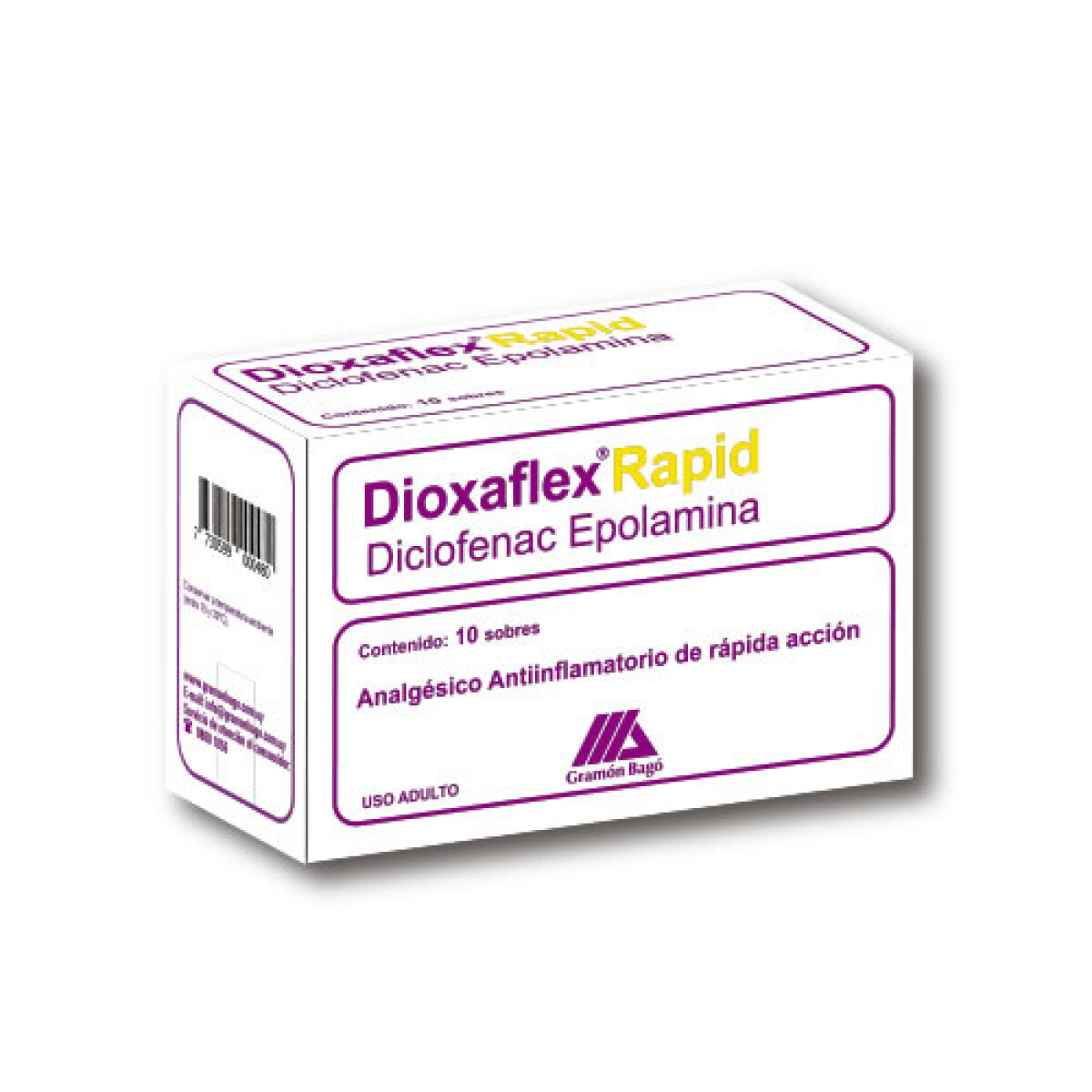 Dioxaflex Rapid 10 Sobres – Alivio Inmediato del Dolor e Inflamación 