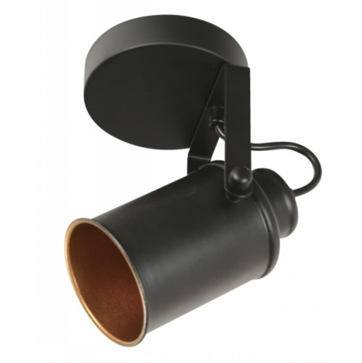 "APLIQUE 1 LUZ ""CAÑON"" NEGRO E27" 