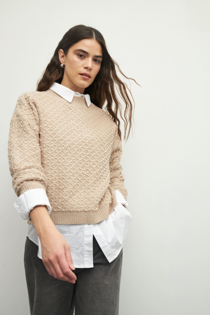 SWEATER SADIE Beige Melange