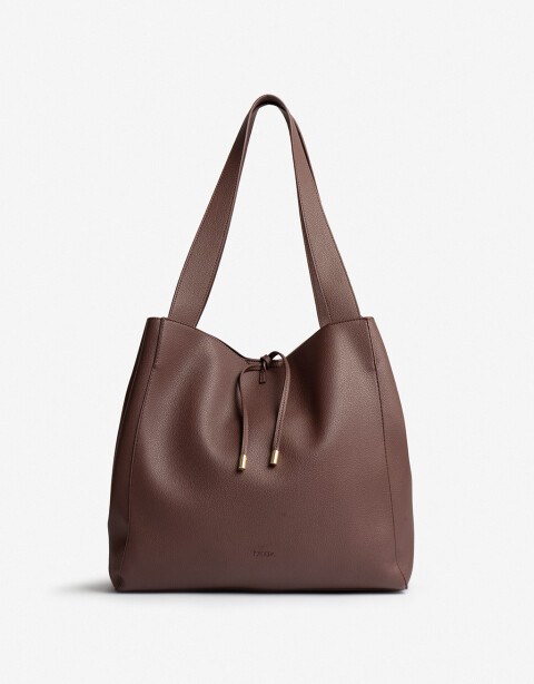 Shopper Basicos Shopper Con Bolso Chocolate - Marron Chocolate