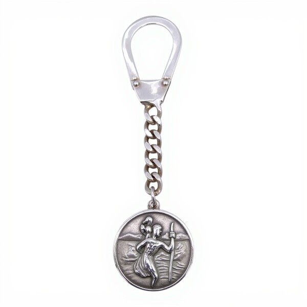 LLAVERO SAN CRISTÓBAL - ALPACA Y PLATA plateadouniforme