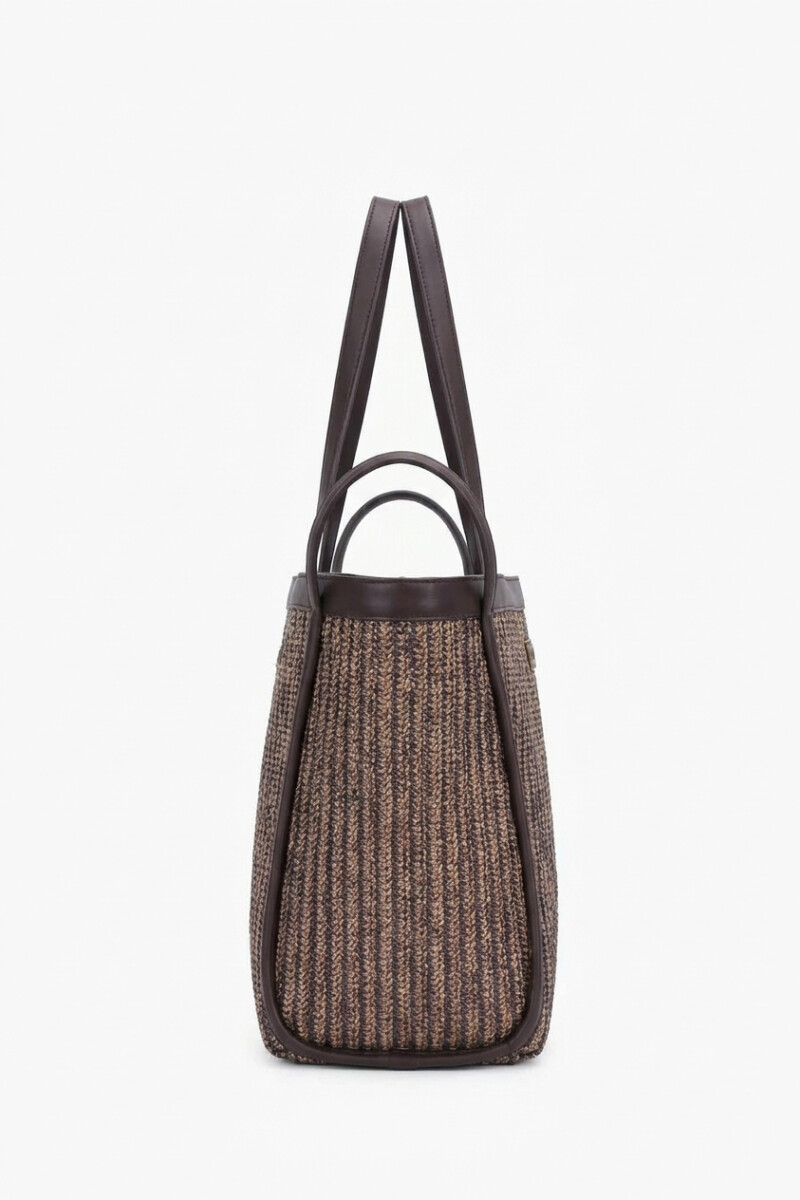 Bolso rafia chocolate