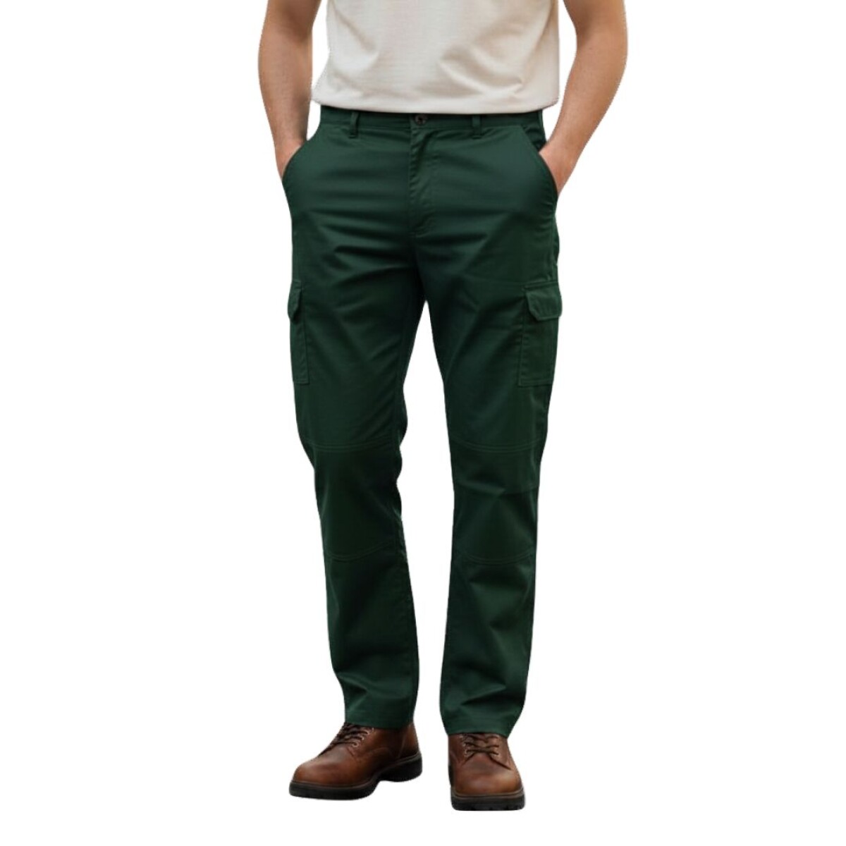 Pantalón gabardina cargo - Verde bosque 
