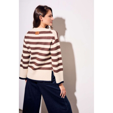 Sweater Rayado Marron