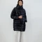 Herno-Campera de nylon rellena de plumas, Dora Negro