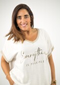 Blusa viscosa con lurex dorado Beige