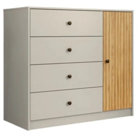 Cómoda Cajonera ComboHome 4 Cajones 1 Puerta Calidad Premium Blanco 1