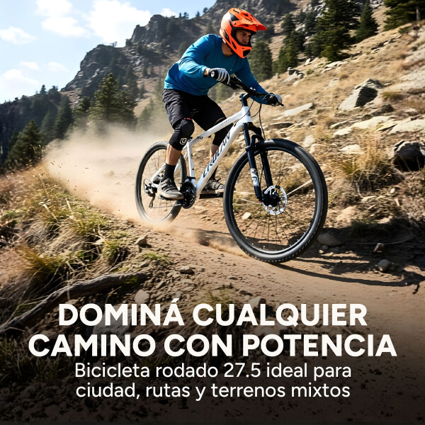 Bicicleta Crolan Montaña Rod 27.5 Freno Disco 21 Vel Shimano Color Blanco