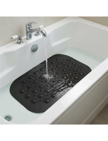 ALFOMBRA CON VENTOSAS PARA BAÑO 38X70CM GRIS ALFOMBRA CON VENTOSAS PARA BAÑO 38X70CM GRIS