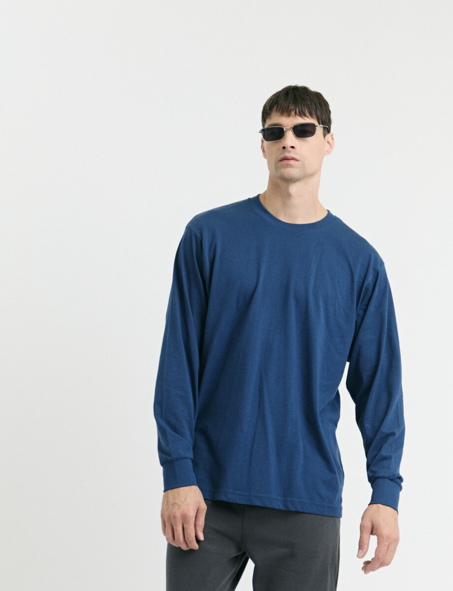 520682 T-SHIRT HARRINGTON LABEL Azul Piedra