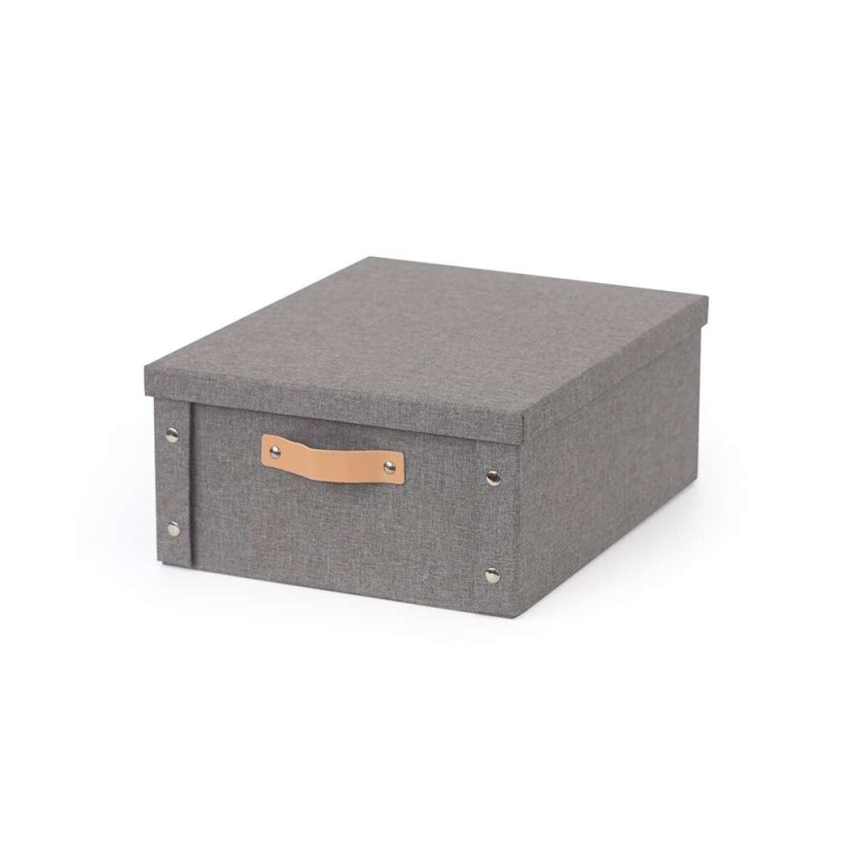 Caja Organizador C/Asa 33X40X17Cm Ext Tela - Gris 