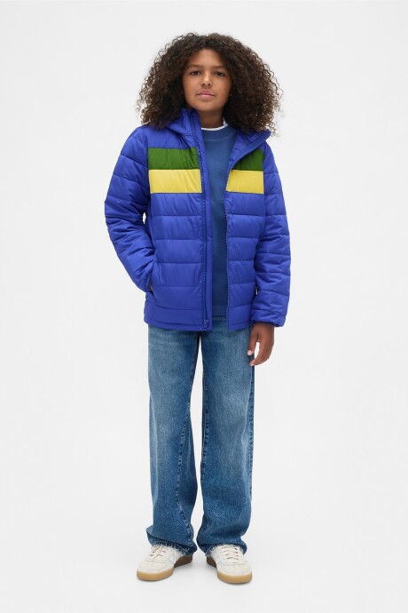 Campera Puffer Logo Gap Niño Royal Gem