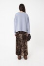 Falda midi de lentejuela Cobre