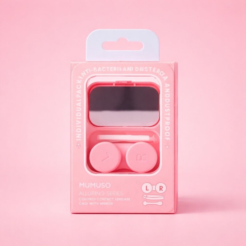 ESTUCHE PARA LENTES DE CONTACTO DE COLOR DE LA SERIE ALLURING CON ESPEJO ESTUCHE PARA LENTES DE CONTACTO DE COLOR DE LA SERIE ALLURING CON ESPEJO