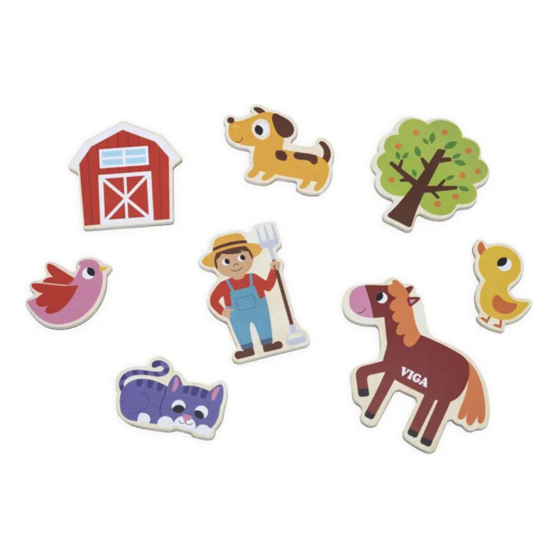 Juguete de Madera Granja Magnética Viga Juguete de Madera Granja Magnética Viga