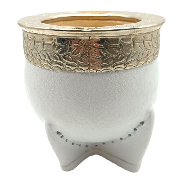 Mate Imperial labrado con apliques en bronce - ALPACA - 50 blancouniforme