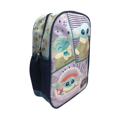 Mochila Infantil Baby Yoda Tafeta Chica 30 x 23 cm GRIS