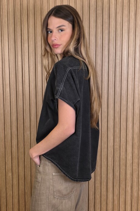 Camisa Rock Denim Negro