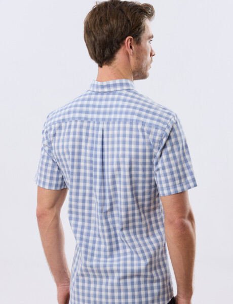 CAMISA CUADROS Azul Claro