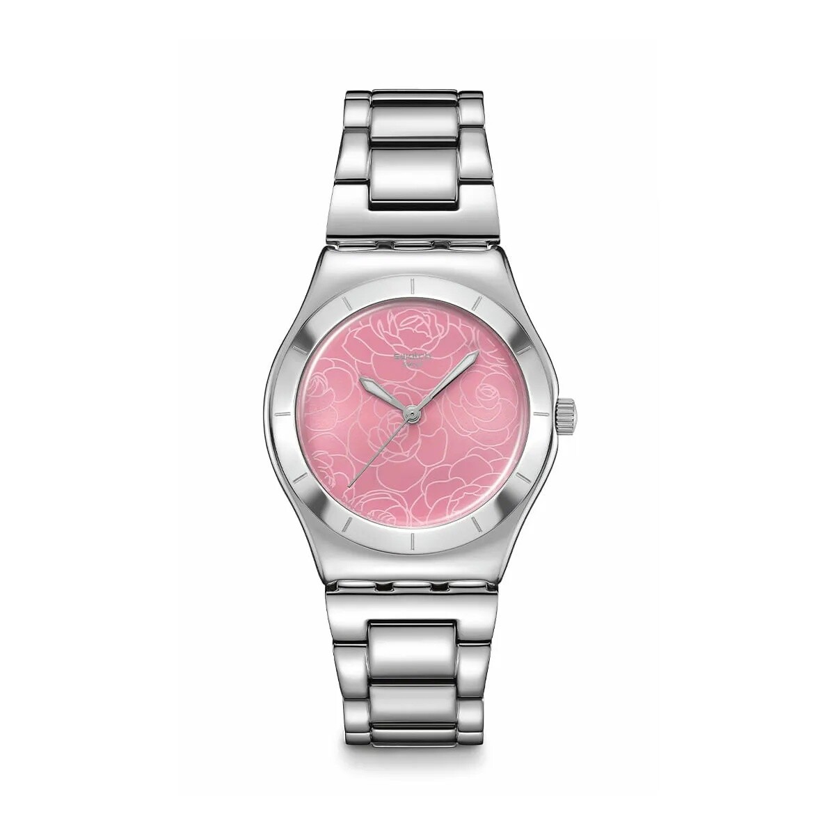 Reloj Swatch Yls234g Petal Charm De Acero Inoxidable Para Dama 