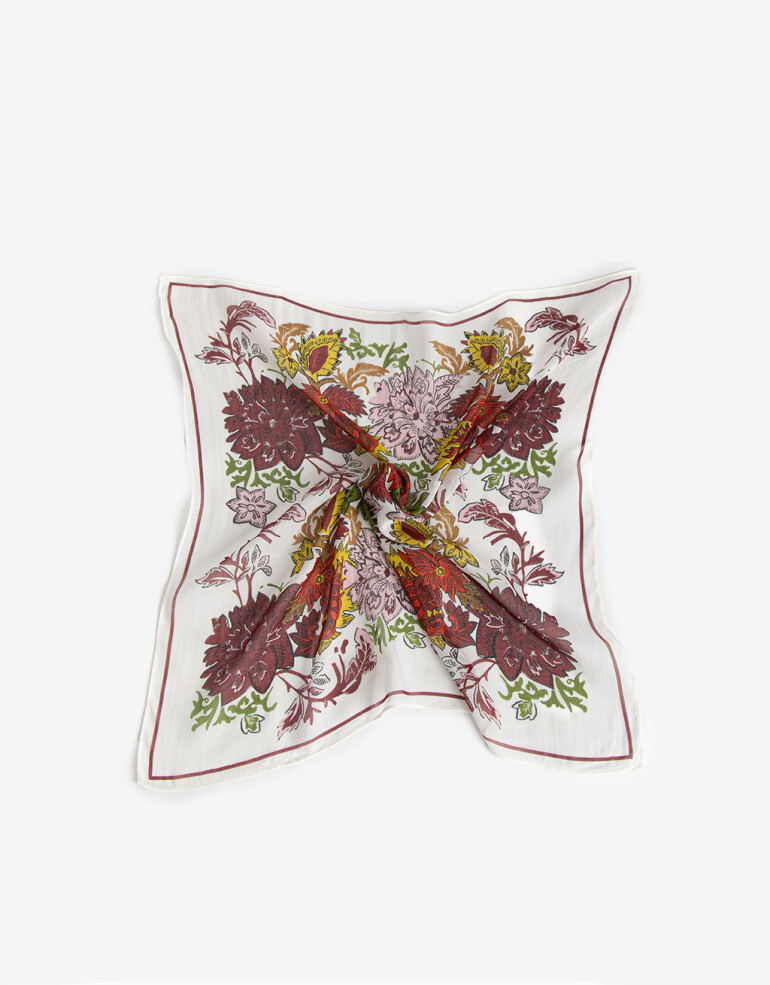 Pañuelos Raso NV Flores Pañuelo Raso Estampado - Combinacion Multicolor