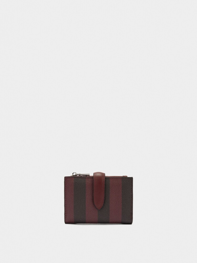 Cartera Con Rayas S burdeos