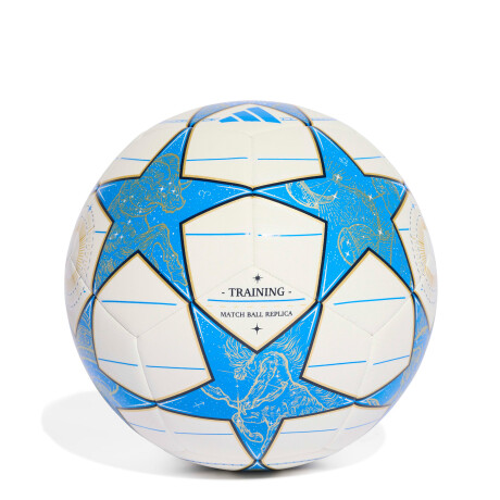 Pelota Adidas UCL Training 25/26 League Stage Blanco - Celeste - Dorado