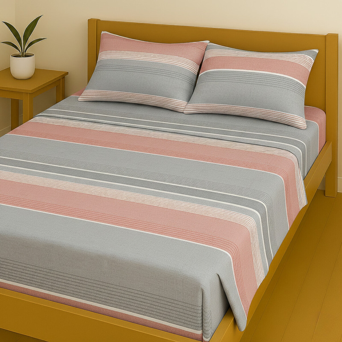 Juego de Sábanas 2 Plazas SAB-MICRO COMBI (3 Piezas) – 140×190 + 2 Fundas 50×70 | Suavidad, Diseño y Confort 