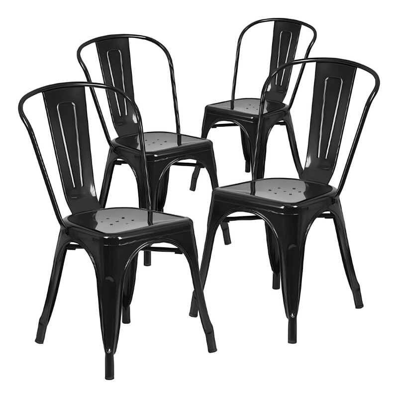Pack 4 Sillas Tolix Lumax Varios Colores Negro