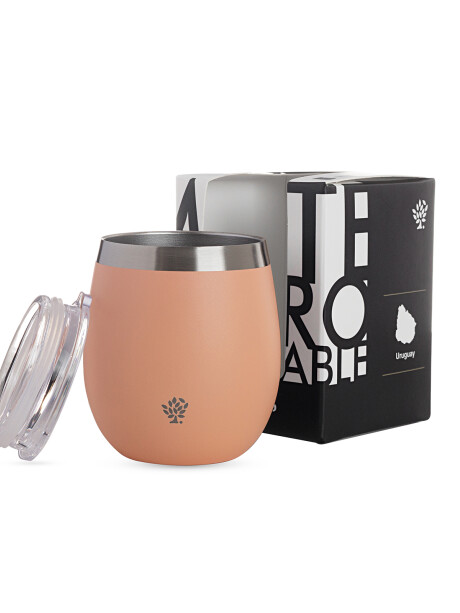 Mate Acero Inox. con Tapa Crema
