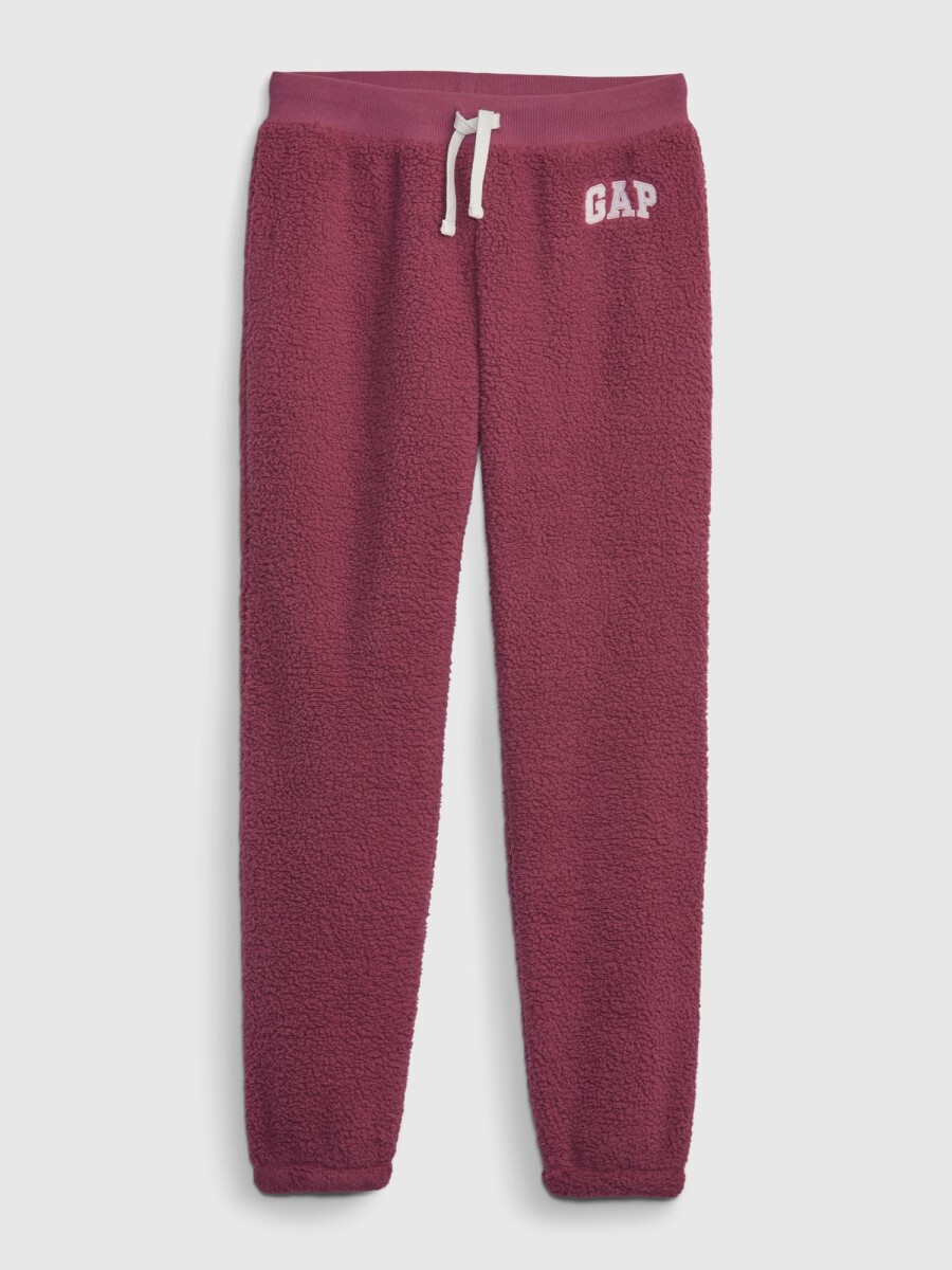 Pantalón Deportivo Polar Logo Gap Niña - Dry Rose 18-1725 Tcx 