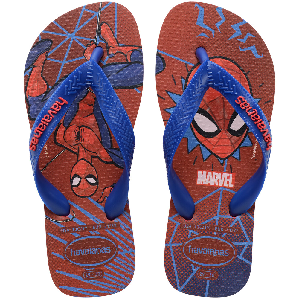 Sandalias Havaianas Kids Top Marvel Ii Niños Rojo Rubi