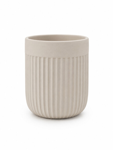 MACETA DECORATIVA CURVA CREMA