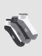 Media corta Deportiva Pack x3 Umbro Hombre Gris, Blanco, Negro