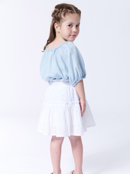 Pollera broderie Blanca