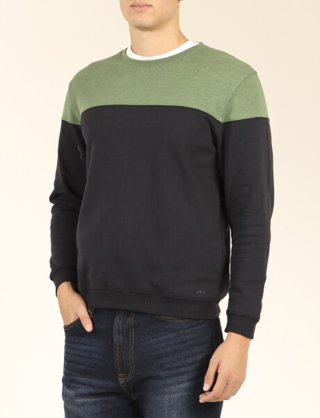 470916 SWEATER HARRY Azul Oscuro/verde Claro Melange