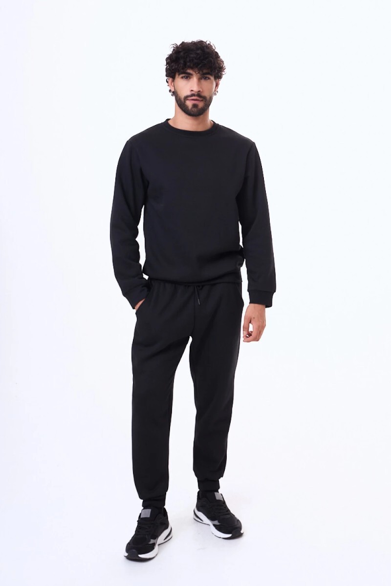 Pantalon de felpa Campana Negro